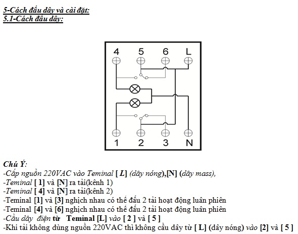 Công tắc hẹn giờ 2 kênh THC822