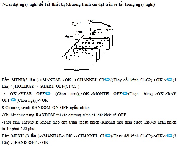 Công tắc hẹn giờ 2 kênh THC822