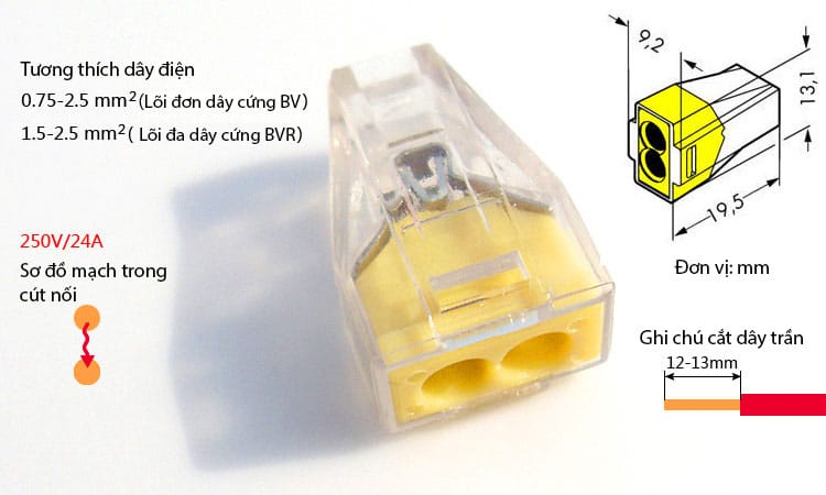 Cút nối dây điện KV773
