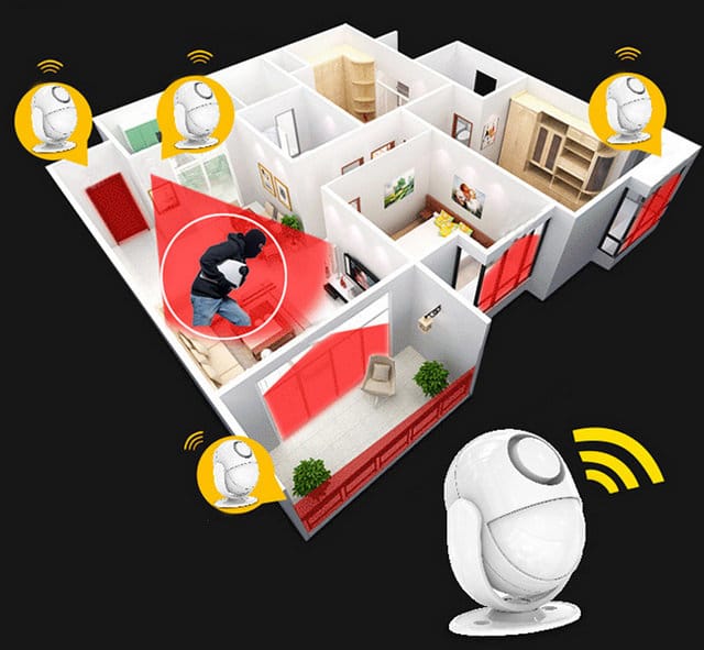 Robot báo trộm, báo khách hồng ngoại Kerui KR-BT1