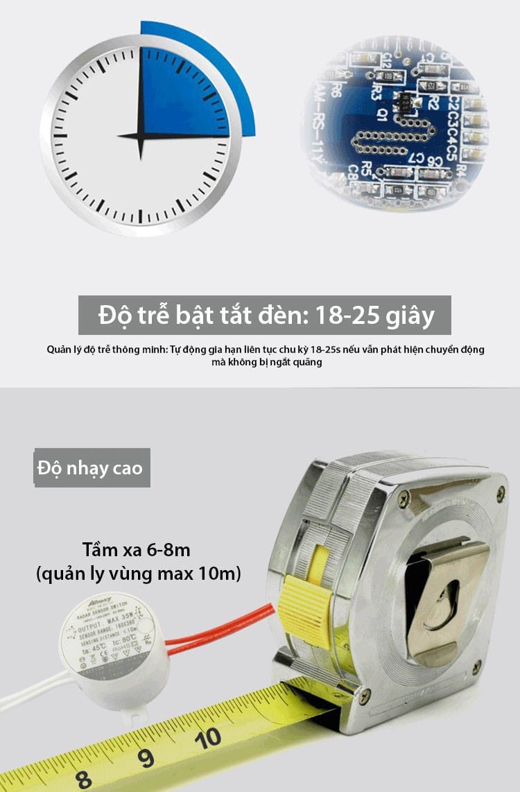 Công tắc cảm biến radar vi sóng và ánh sáng Allmay AM-RS-10Y