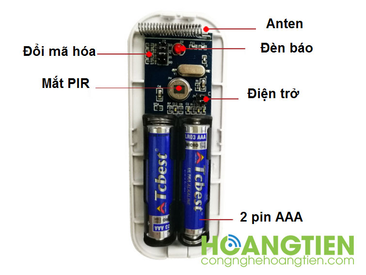 Cảm biến chuyển động hồng ngoại phát sóng RF 433Mhz PIRDT3