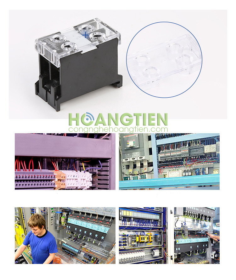 Cầu đấu dây điện 4 cổng 2 đầu IN-12BK