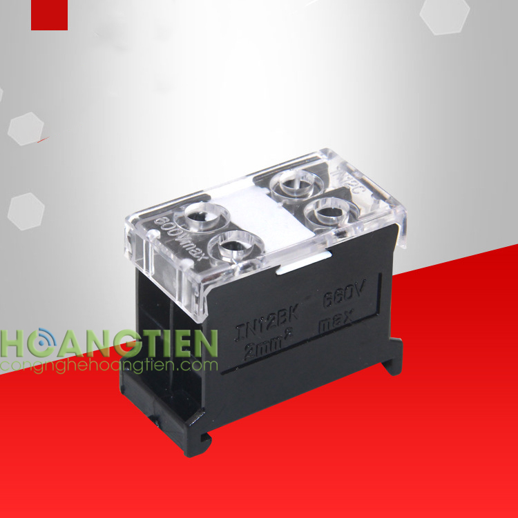Cầu đấu dây điện 4 cổng 2 đầu IN-12BK