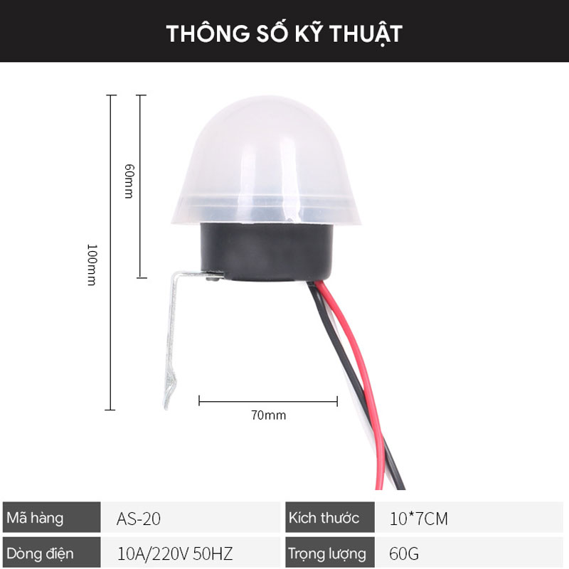 công tắc cảm ứng ánh sáng AS-20