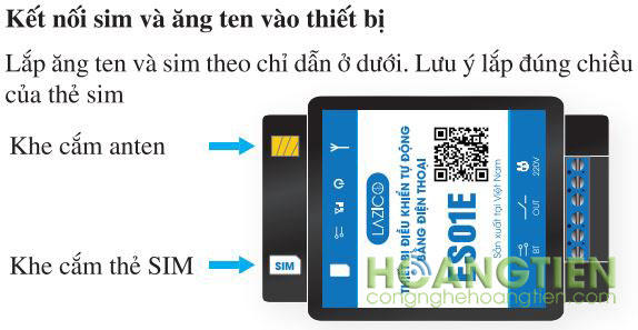 Công tắc điều khiển từ xa qua sim Lazico ES01E