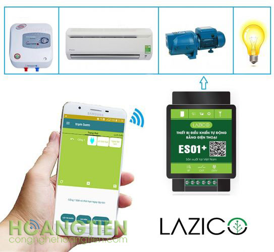 Công tắc điều khiển từ xa qua sim Lazico ES01+