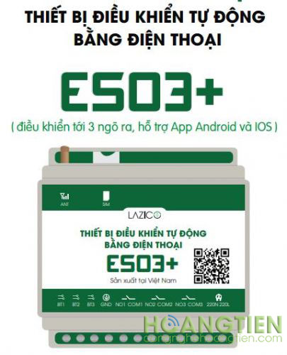 Công tắc điều khiển từ xa qua sim Lazico ES03+