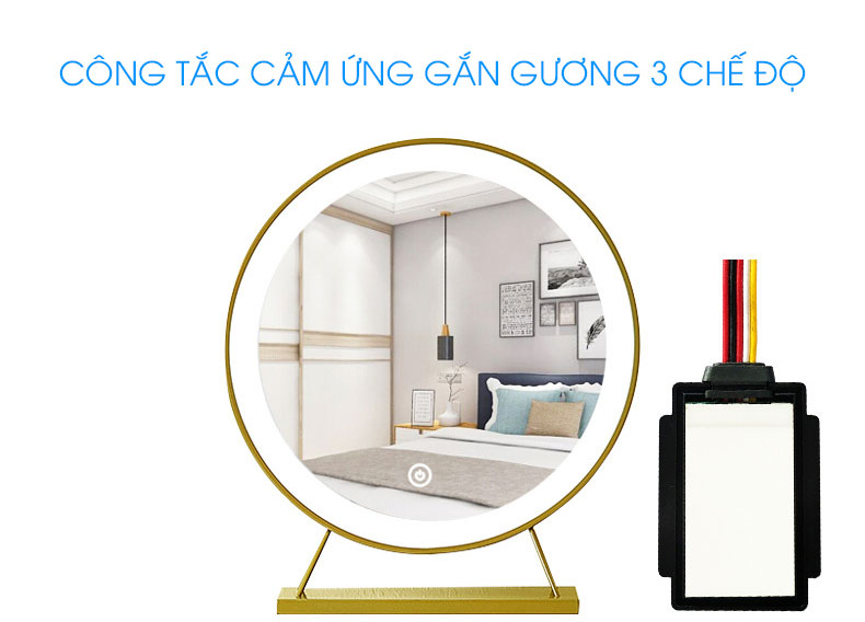 Công tắc cảm ứng đèn gương 3 chế độ 12V WS08D1