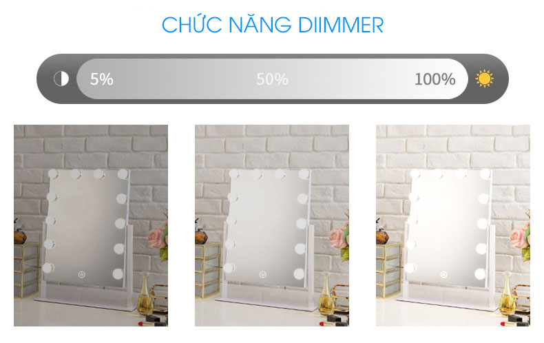 Công tắc cảm ứng đèn gương 3 chế độ 12V WS08D1