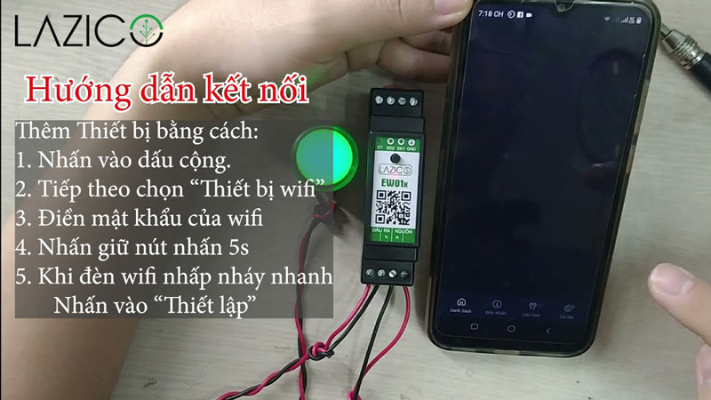 Công tắc điều khiển qua wifi Lazico EW01x