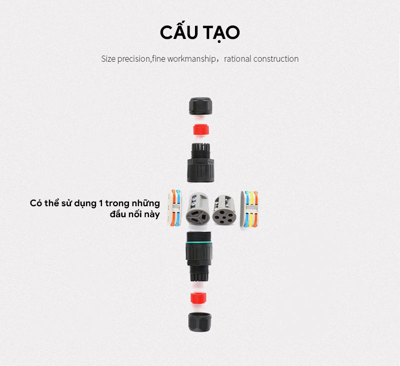 Cút nối thẳng chống nước CDF-200-3