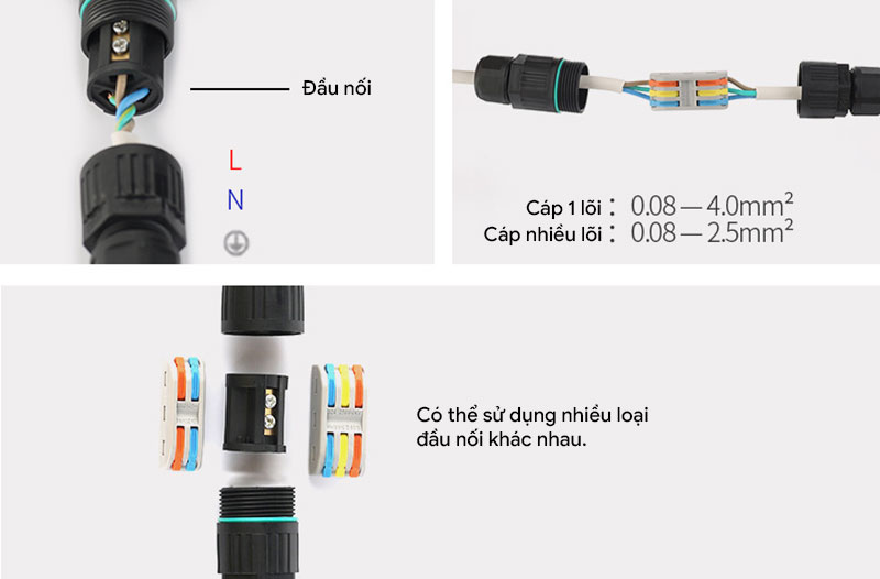 Cút nối thẳng chống nước CDF-200-3