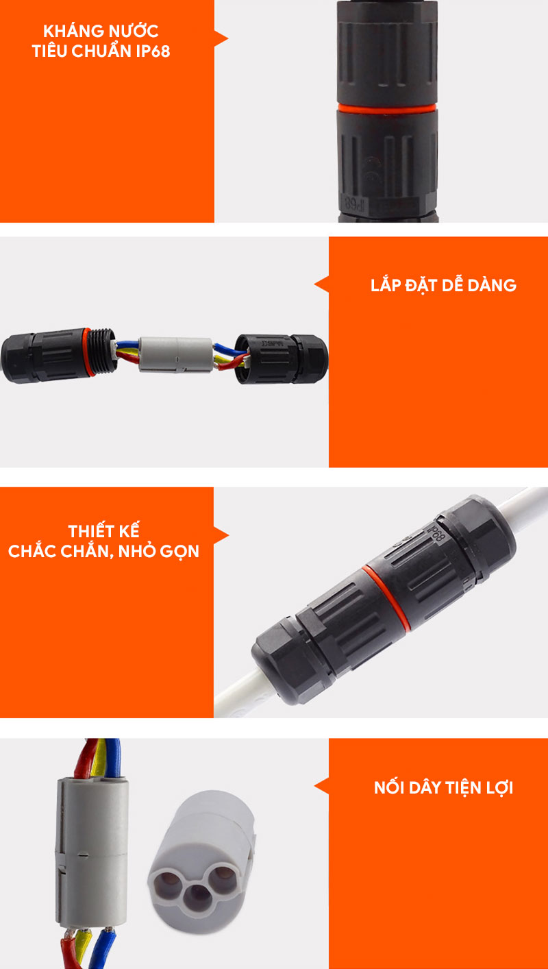 Cút nối thẳng chống nước IP68 CDF-M3