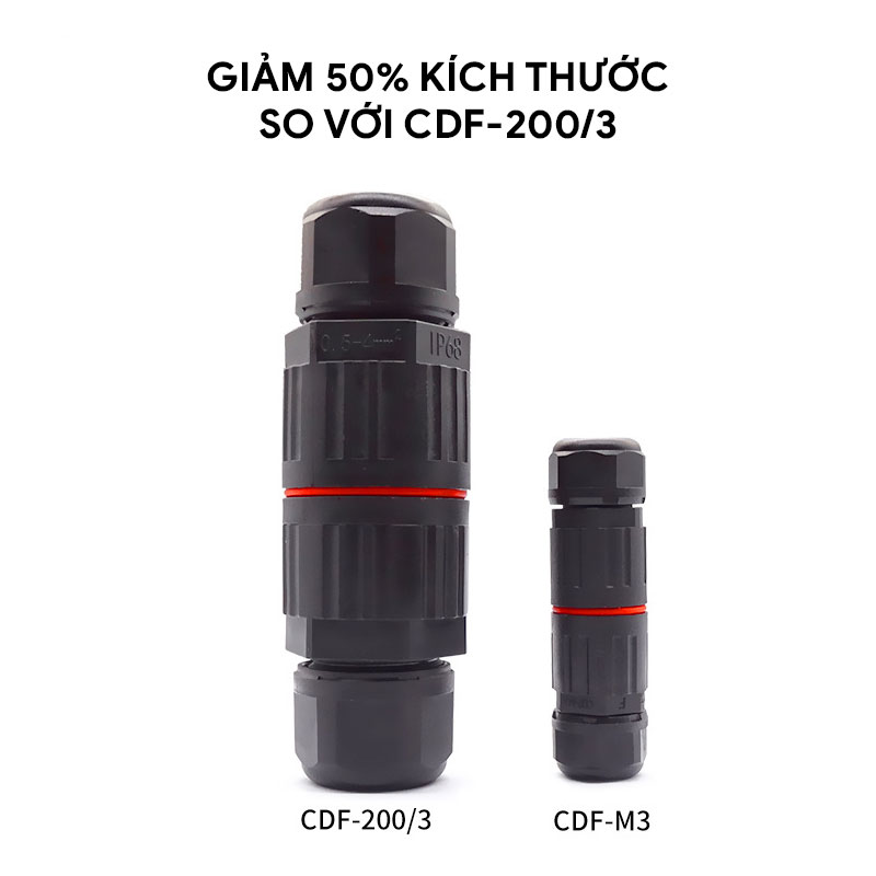 Cút nối thẳng chống nước IP68 CDF-M3
