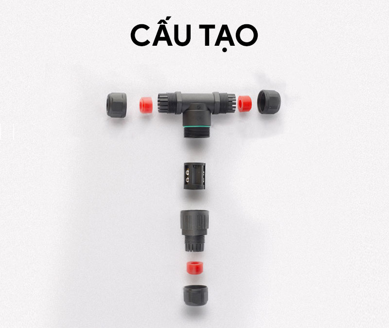 Cút nối dây điện chữ T chống nước IP68 CDF-200-3T