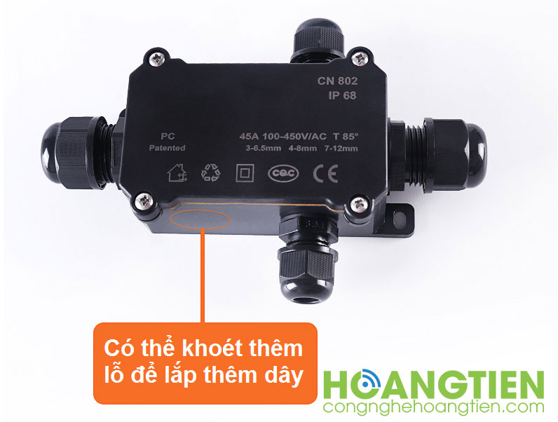 Cút nối dây điện chữ T chống nước CN804