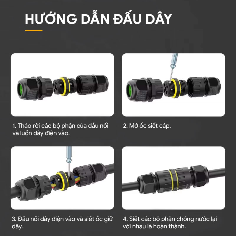 Đầu nối dây điện chống nước EW-M20