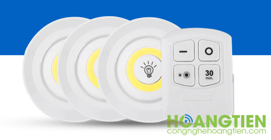 Bộ 3 đèn LED điều khiển từ xa HT-COB1