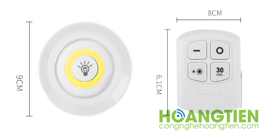 Bộ 3 đèn LED điều khiển từ xa HT-COB1