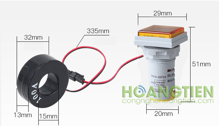 Đồng hồ đo điện lắp tủ AD16-22FVA