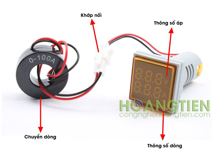 Đồng hồ đo điện lắp tủ AD16-22FVA