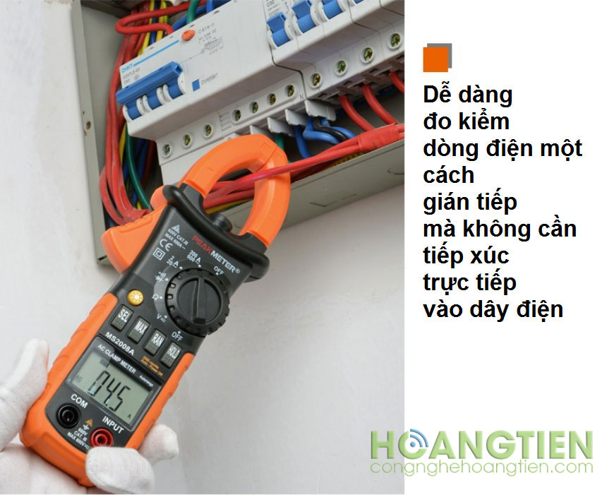 Đồng hồ ampe kìm điện tử PEAKMETER PM2008