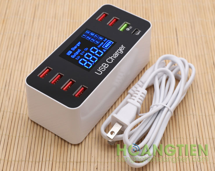 Ổ cắm sạc USB 8 cổng hỗ trợ sạc nhanh QC3.0 A9 Plus