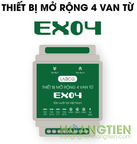Thiết bị mở rộng 4 van từ Lazico EX04